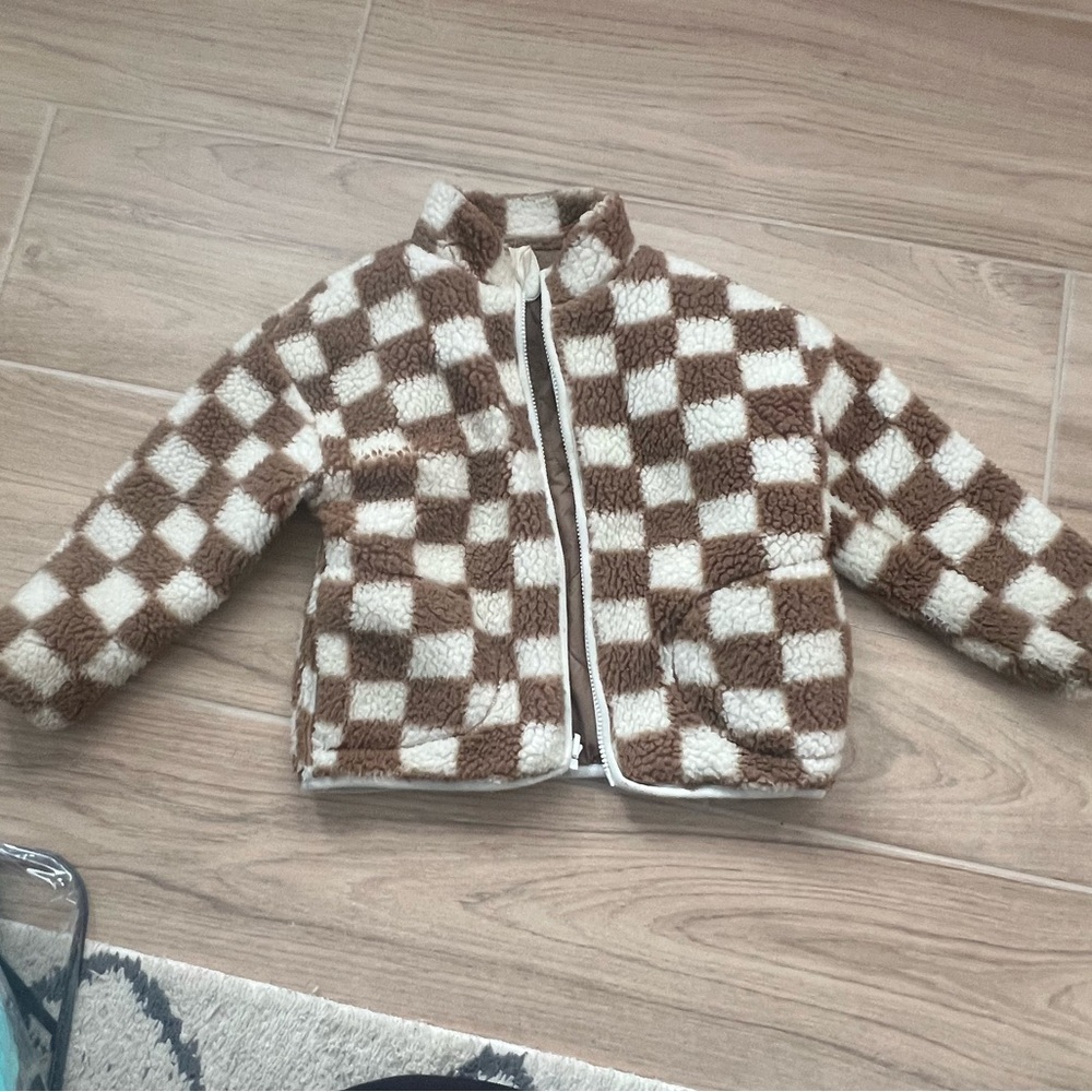 Cozy Checkered Puffer Jacket for Kids